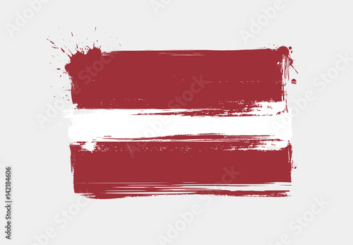 Latvia grunge flag