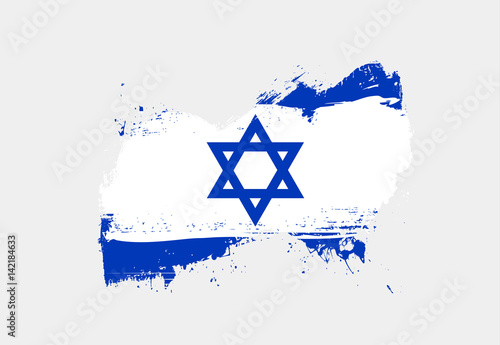 Israel grunge flag