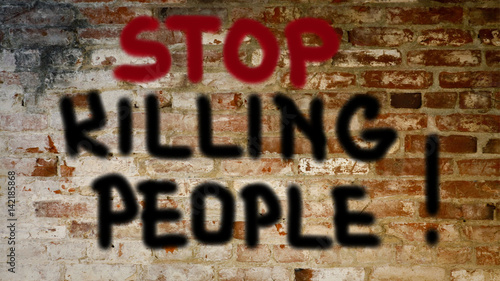 Stop killing people Concept 