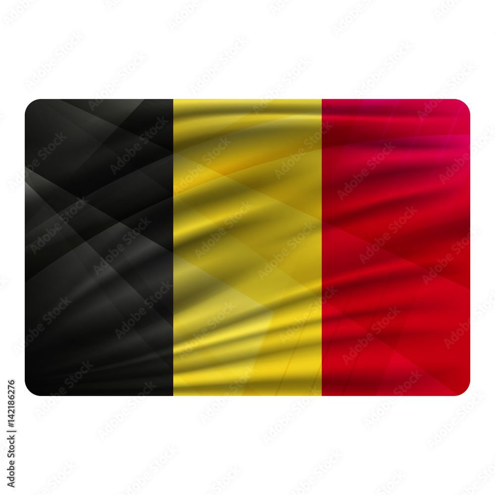 Obraz premium National flag of Belgium in modern design style.
