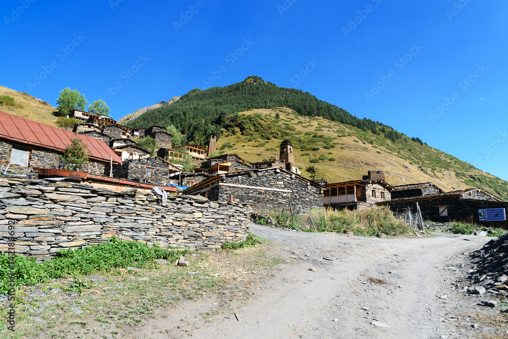 Old village Dartlo in Tusheti Nature Reserve. Georgia Old village Dartlo in Tusheti Nature Reserve. Georgia