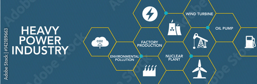 Heavy Power Industry Icon Concept