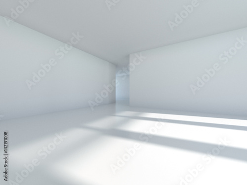 Empty room with window shadow