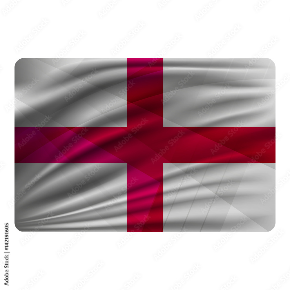 Fototapeta premium National flag of England in modern design style.