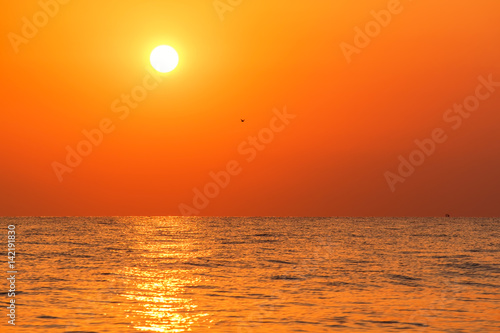 Sea at sunrise. Greece