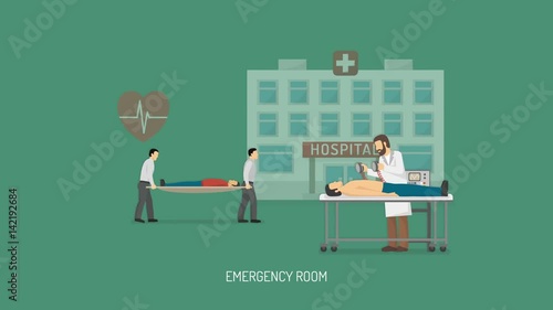 First aid emergency treatment footage