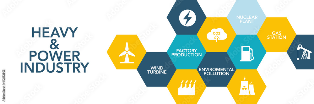 Heavy & Power Industry Icon Concept Heavy & Power Industry Icon Concept
