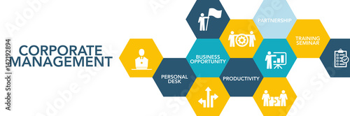 Corporate Management Icon Concept