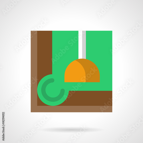 Billiard room accessory flat color vector icon