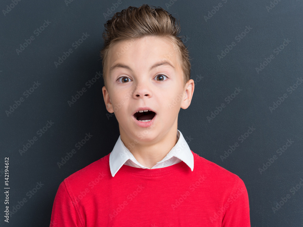 Emotional portrait of teen boy Emotional portrait of teen boy