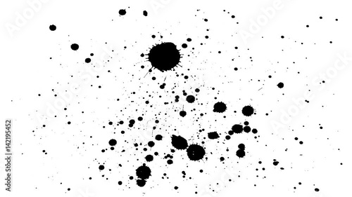 Many ink drops on dry paper 11