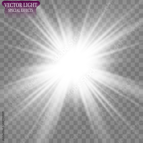 Vector illustration of abstract flare light rays