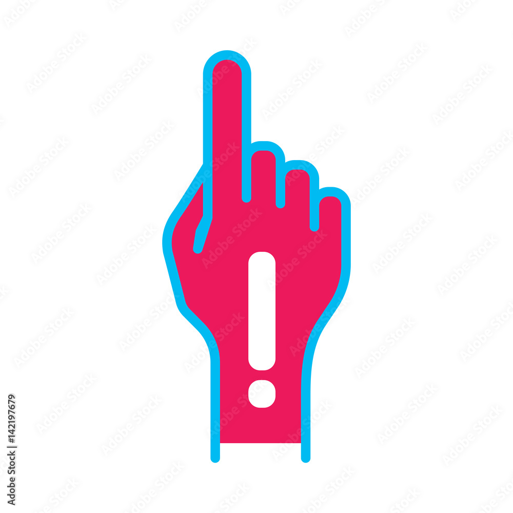 Obraz premium Hand with pointing finger. 