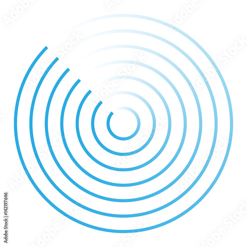 radar abstract icon symbol vector illustration
