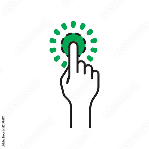 pressing green button