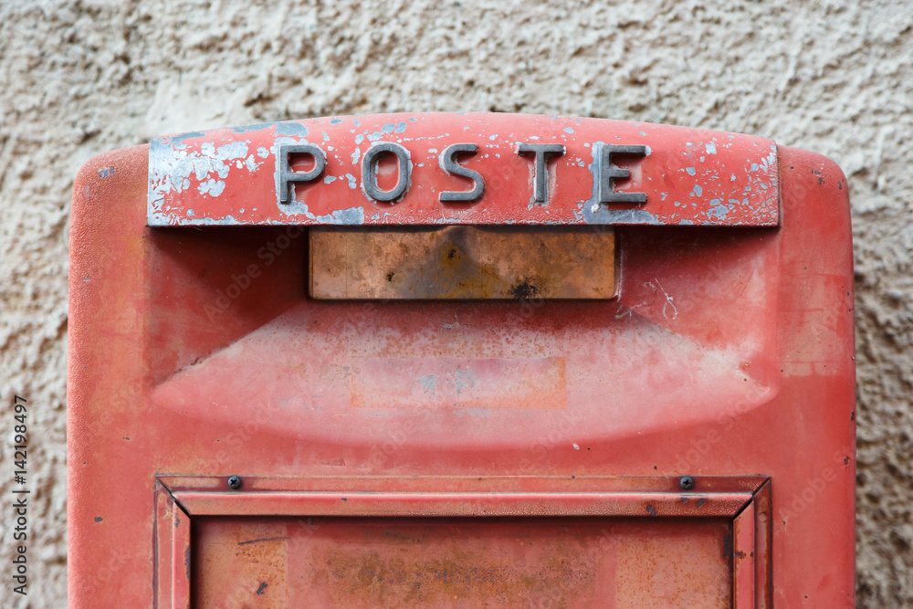 Traditional Italy red post box