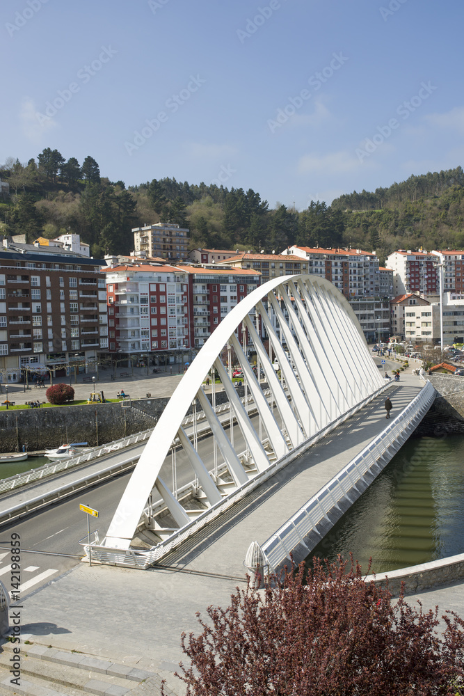 Fototapeta premium Bridge in Ondarroa, Bizkaia, Spain.