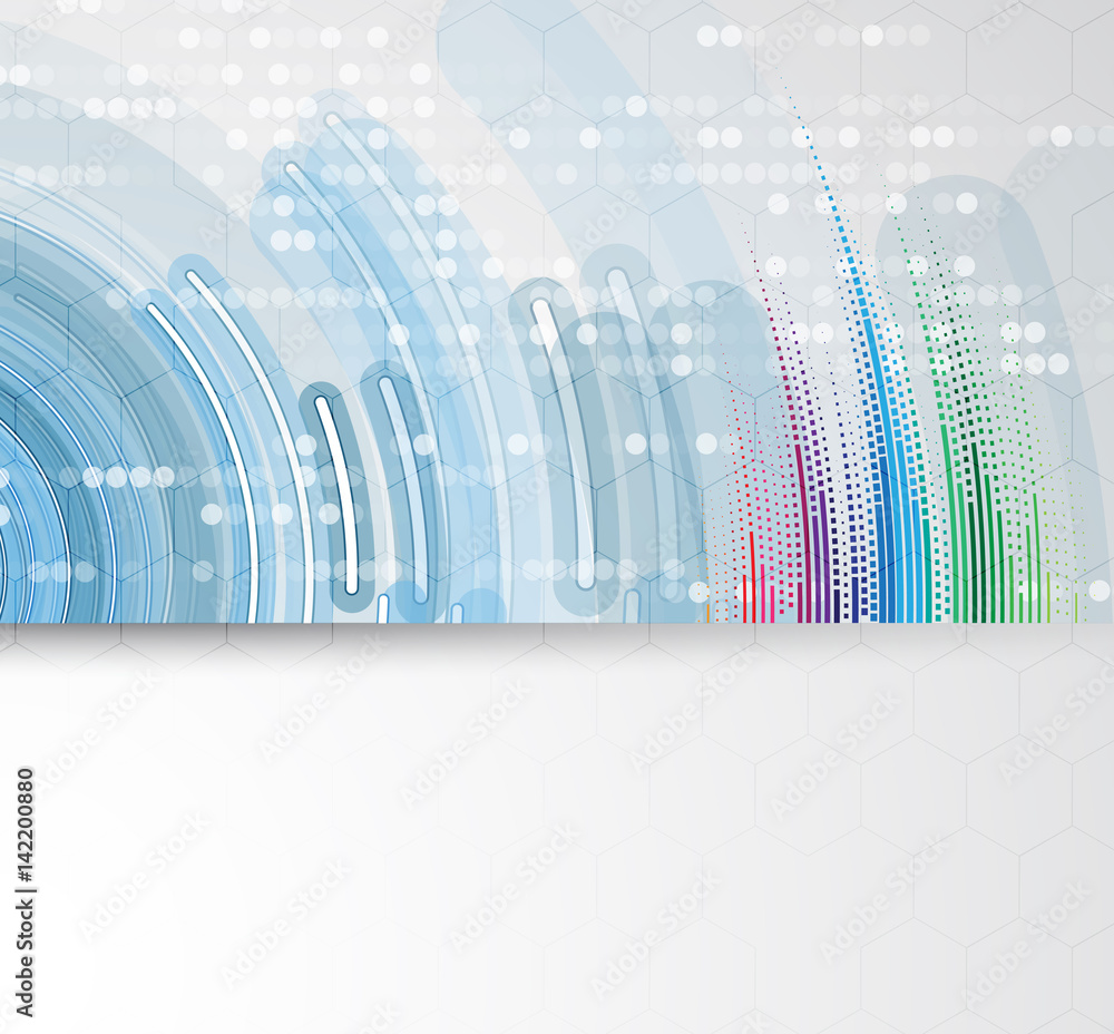 Obraz premium Digital technology world. Business virtual concept. Vector background