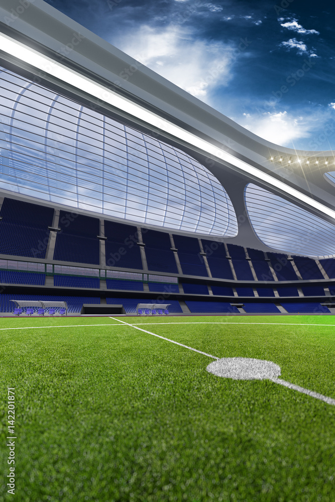 Fototapeta premium 3d render emptry hi-tech stadium evening without people day