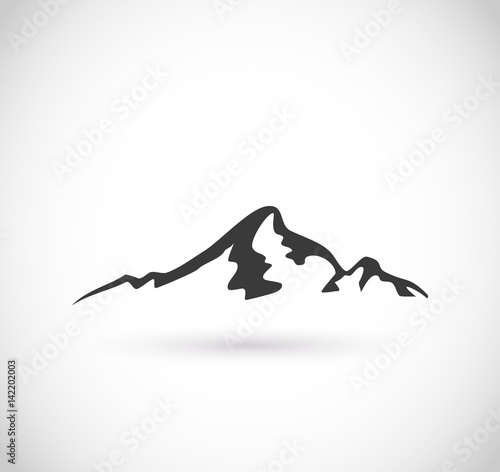 Mountain icon vector