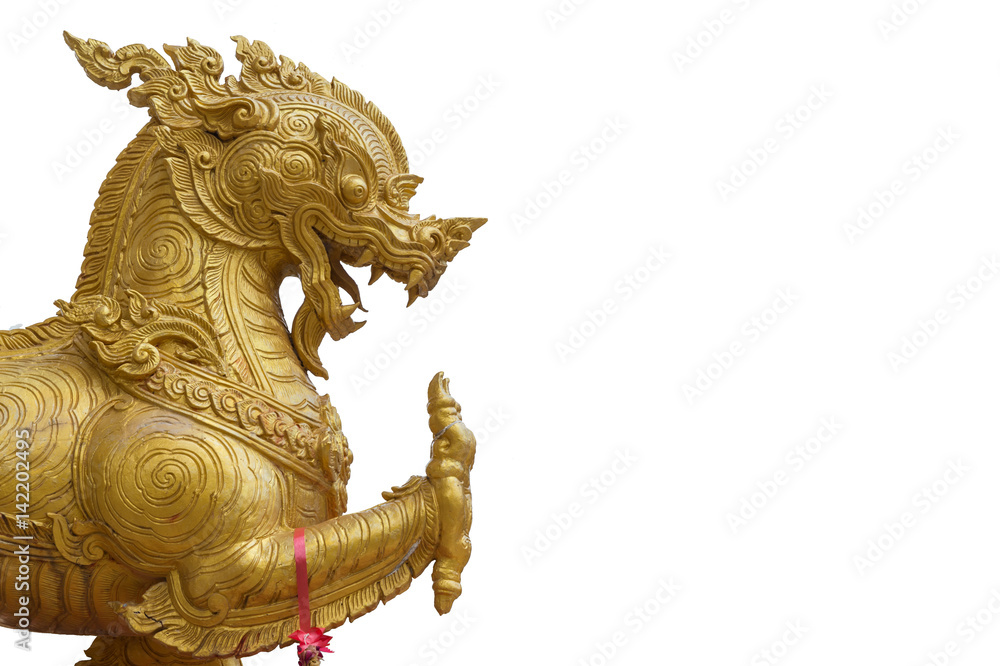 Singha statue or lion statue and copy space for text Singha statue or lion statue and copy space for text