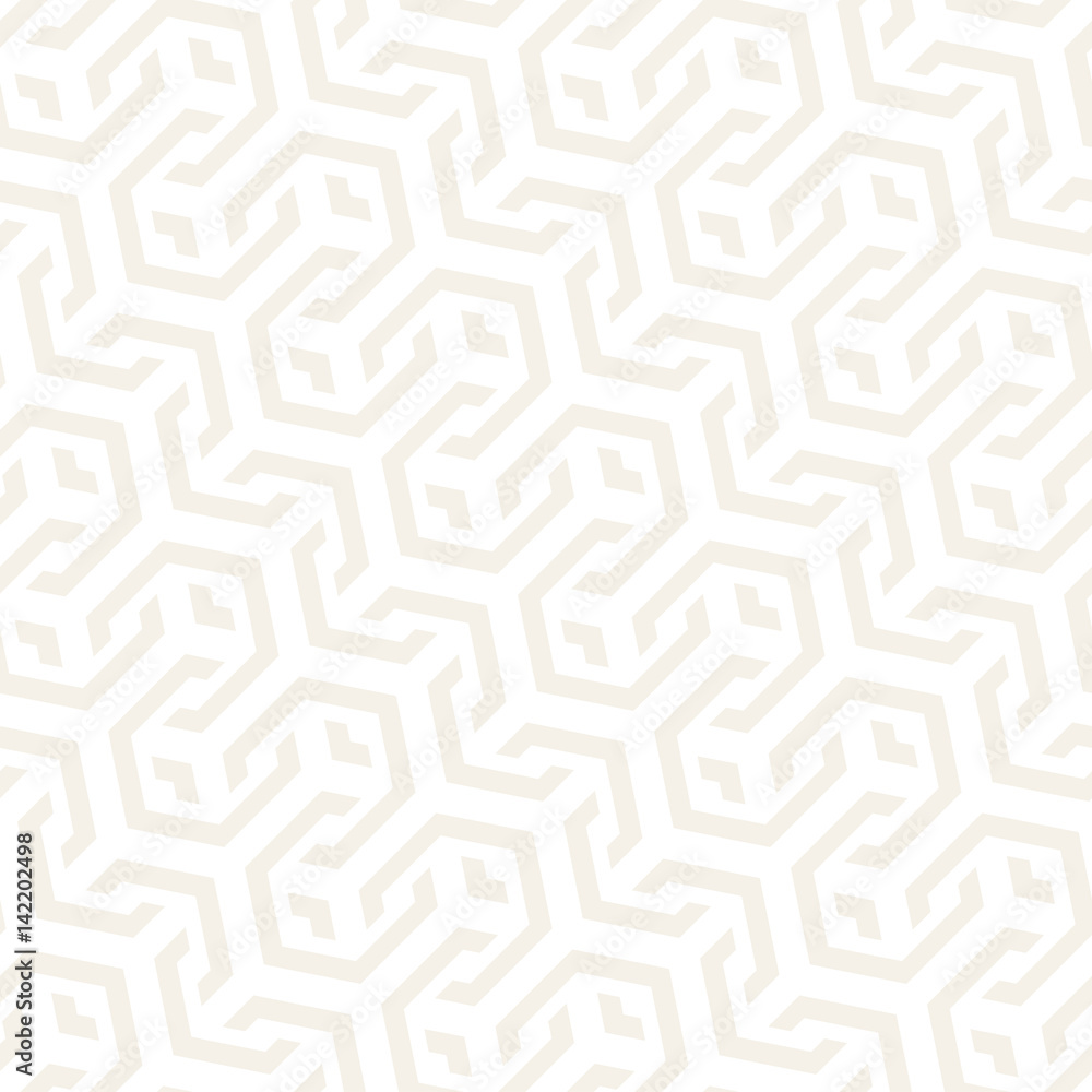 Vector Seamless Interlacing Lines Pattern. Repeating Geometric Background With Hexagonal Lattice. Vector Seamless Interlacing Lines Pattern. Repeating Geometric Background With Hexagonal Lattice.