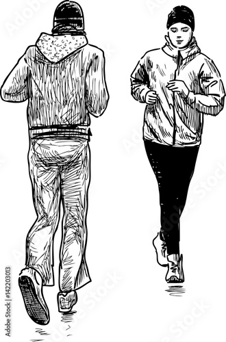 young people on the wellness jog