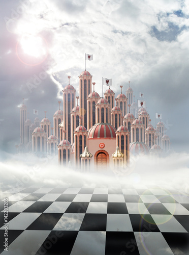 palace of queen of hearts in wonderland