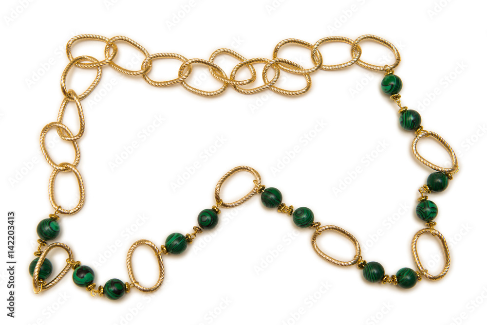 Obraz premium Nice elegant necklace isolated on white background