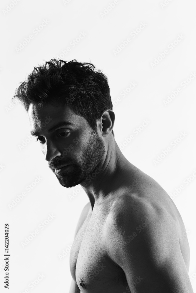 Fototapeta premium Handsome hunk in studio