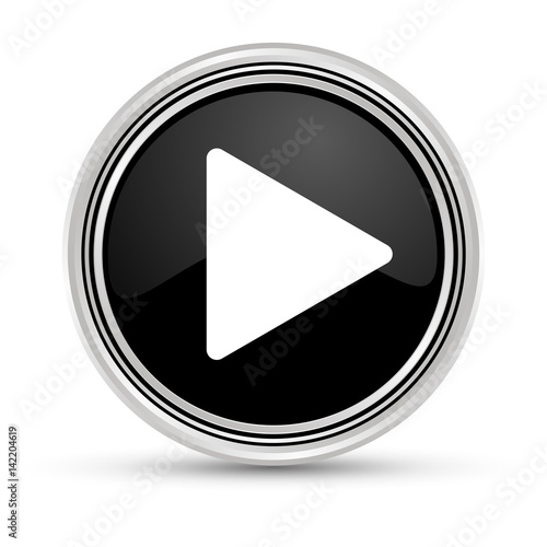 Schwarzer Button - PLAY - Abspielen
