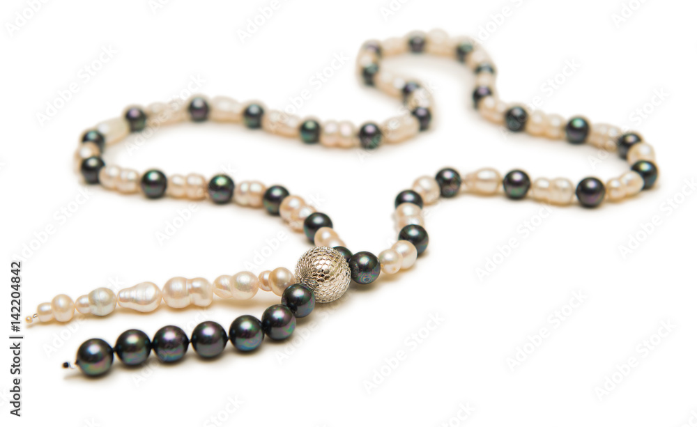 Elegant necklace isolated on white background Elegant necklace isolated on white background
