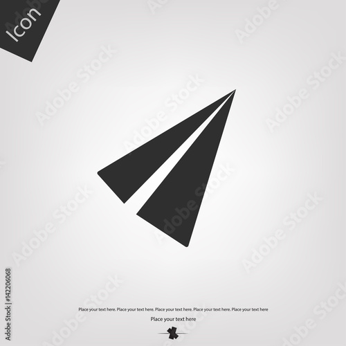 Paper airplane vector icon