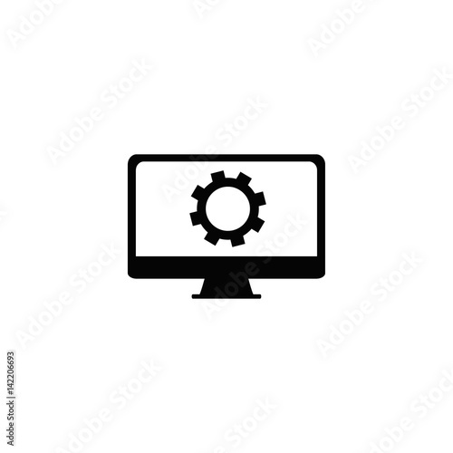 monitor icon flat design