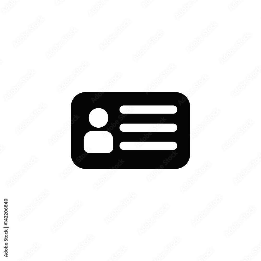 id card icon flat design id card icon flat design