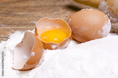 Ingredients for fresh pasta