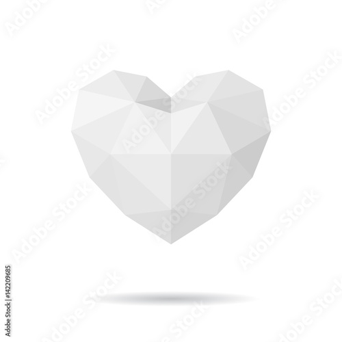 Paper polygon heart.