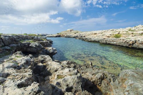 Menorca coast, light, blue sea