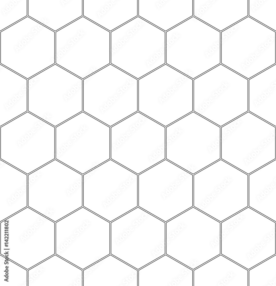 Geometric abstract vector hexagonal background. Geometric modern black and white ornament. Seamless modern pattern Geometric abstract vector hexagonal background. Geometric modern black and white ornament. Seamless modern pattern