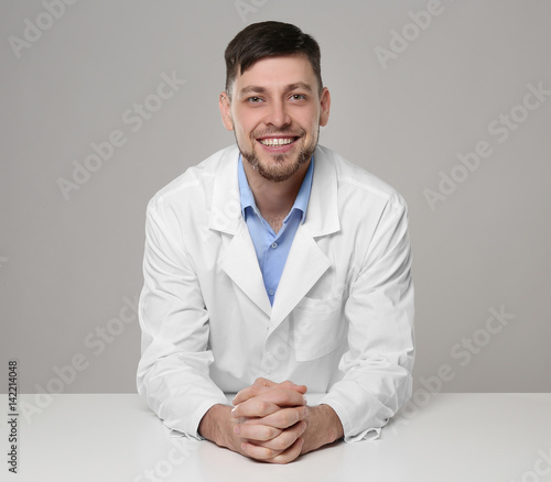 Young handsome pharmacist s...