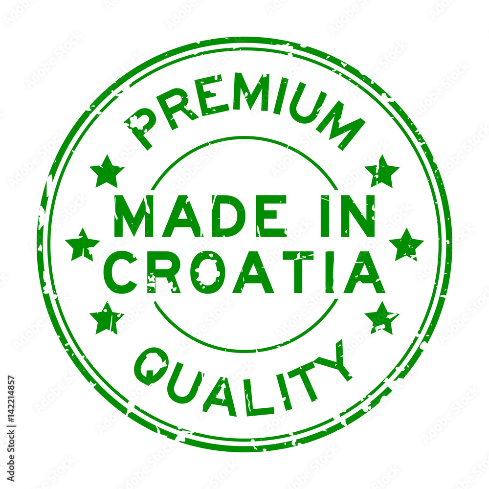 Grunge green premium quality made in Croatia round rubber seal stamp Grunge green premium quality made in Croatia round rubber seal stamp