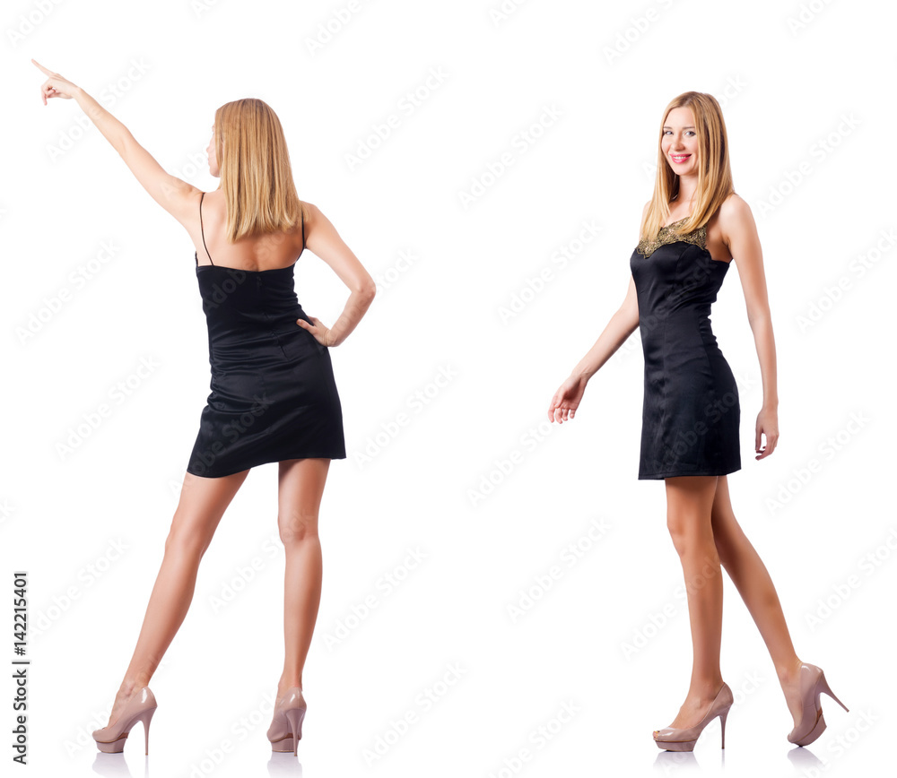 Tall model isolated on the white background Tall model isolated on the white background