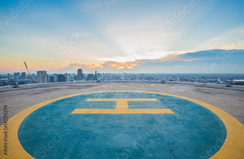 Helipad on top of the building