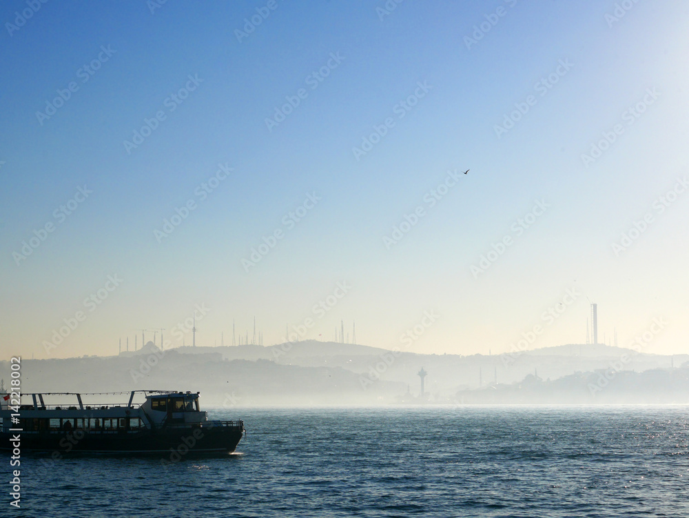 A cruise on Bosphorus Strait, Istanbul, Turkey