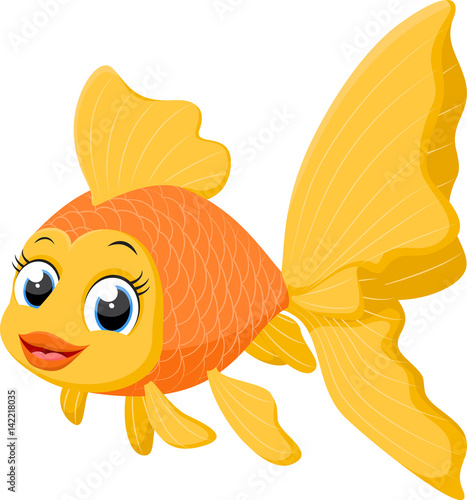 Cute goldfish cartoon 