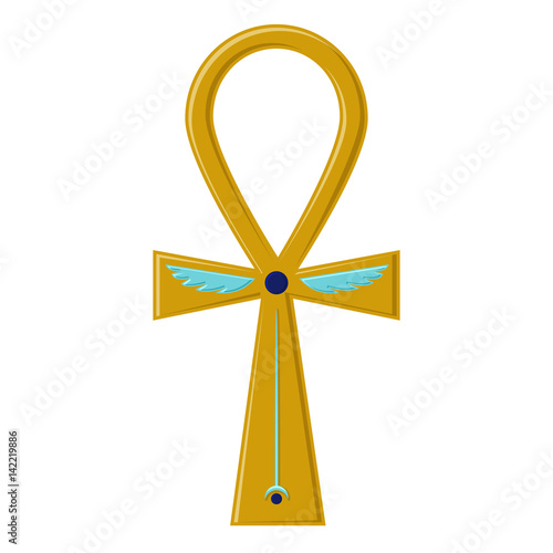 Religious sign of the ancient Egyptian cross - Ankh. A symbol of life. Symbols of Egypt