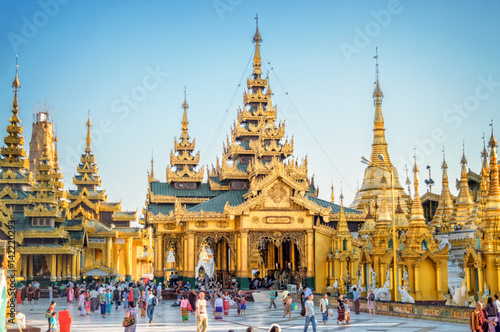 Shwedagon Pagoda in Yangon, Burma Myanmar