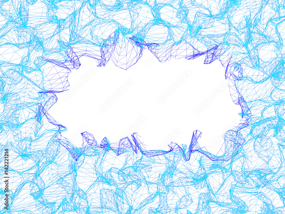 Fototapeta premium Abstract lattice network. White background.Abstract frame.
