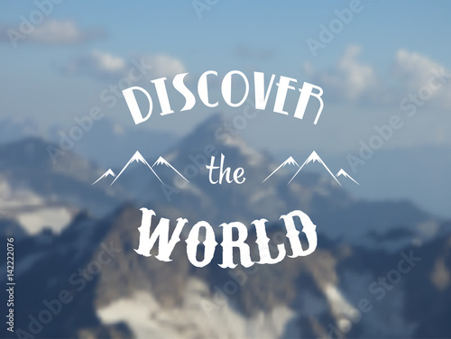Blurred background of mountain landscape.