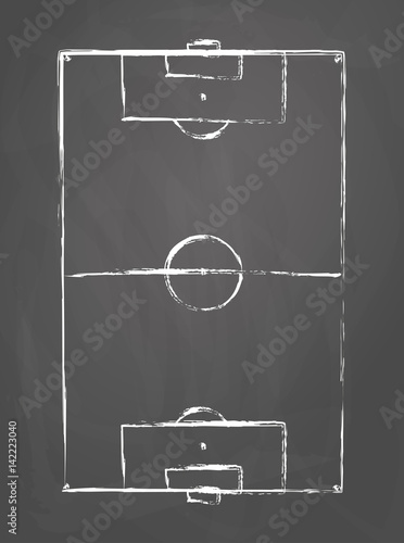 soccer field blackboard background